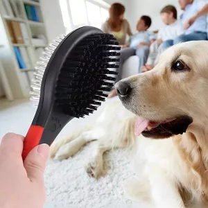 dog brush, dog grooming brush, dog comb, dog grooming comb, double sided dog brush