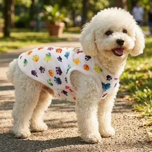Cute Breathable Dog Summer Vest with D-Ring