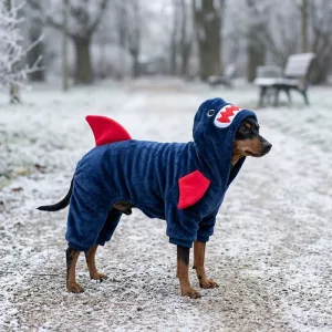dog hooded jumpsuit, cute dog hoodie