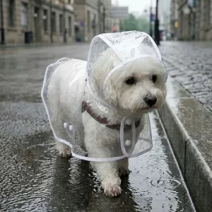 clear dog raincoat with hood