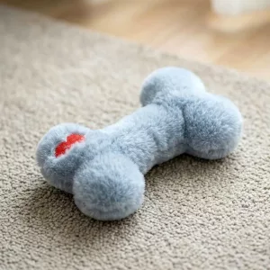 Cute Fleece Plush Bone Dog Chew Toy