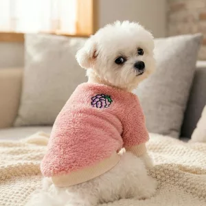 Cute Warm Fluffy Dog Sweater Soft Fleece Pet Pullover