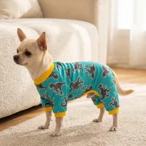 Cute Dinosaur Dog Onesies Soft Cotton Pet Pyjamas