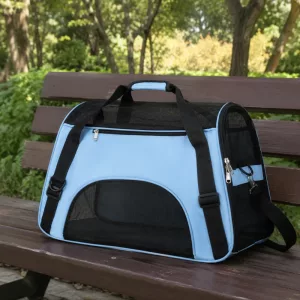 Soft Breathable Dog Carrier Bag Mesh Cat Travel Tote with Leash