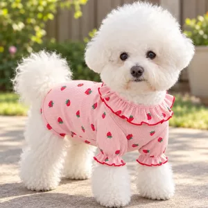 Cute Strawberry Dog Sun Protection Shirt