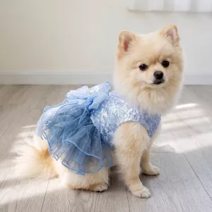 Fancy Dog Wedding Dress with Tulle Skirt