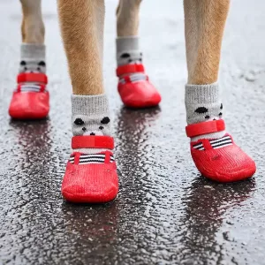 Waterproof Dog Sock Boots Non-Slip Warm Shoes
