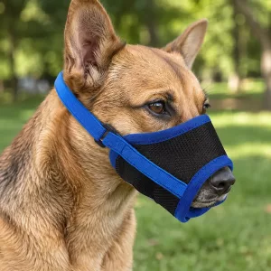 Adjustable Anti-Bark Mesh Dog Muzzle