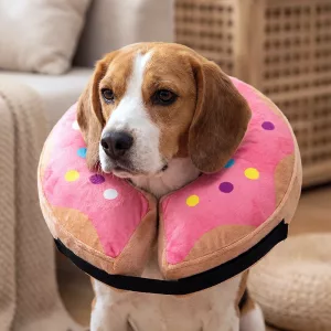 Cute Donut Soft Inflatable Recovery Collar for Dogs