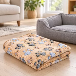 Cute Warm Fleece Dog Bed Mat Soft Fluffy Blanket